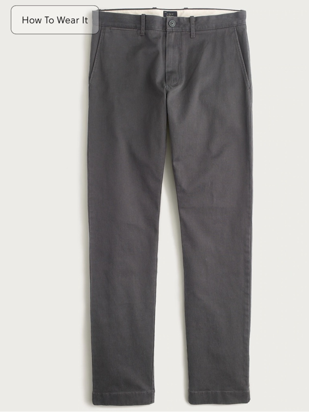 J. Crew Slim‎ 36x32 Flex Charcoal Gray Chino Dress Pant